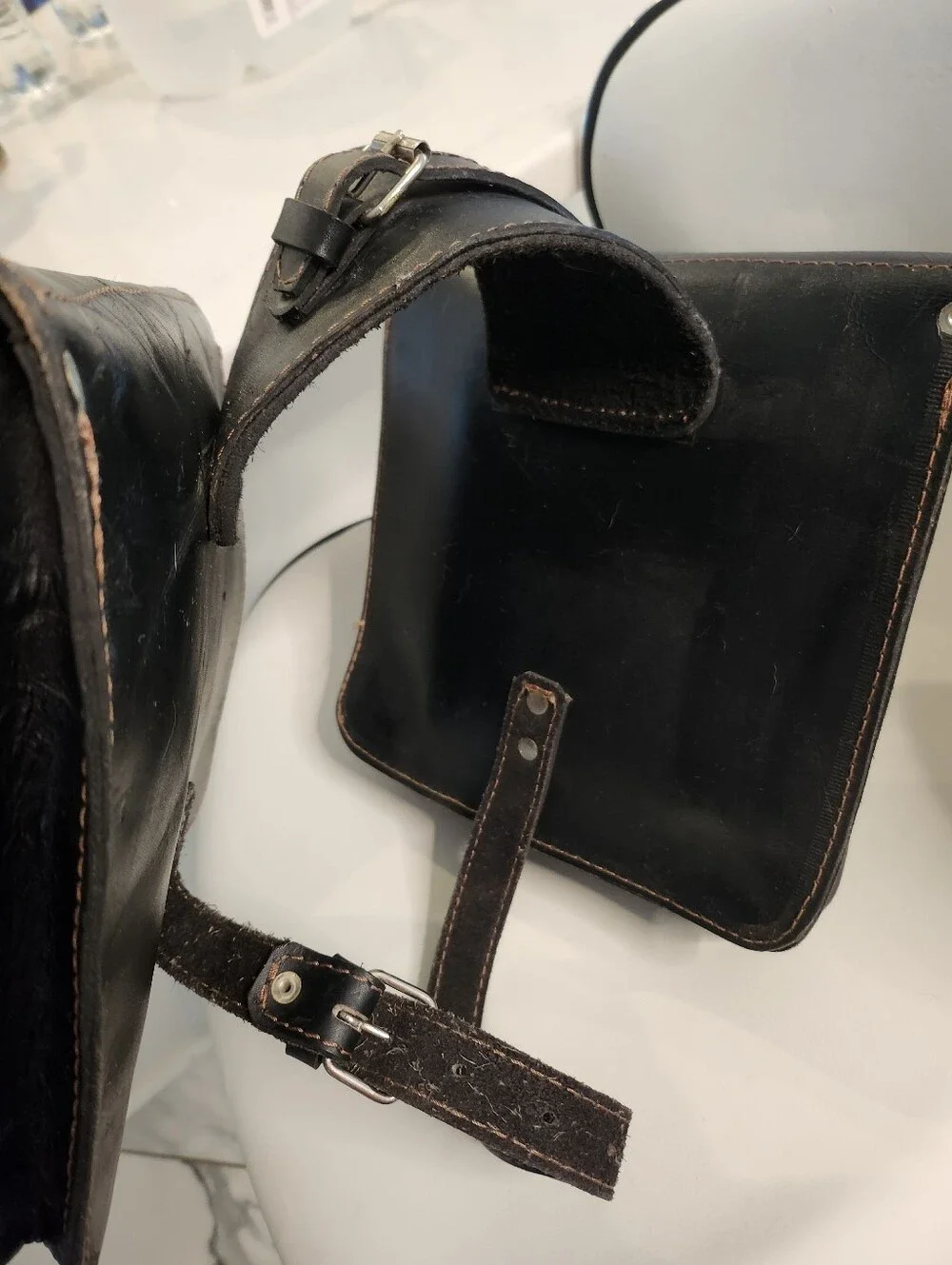 Large Dog Leather Sadle Bag
